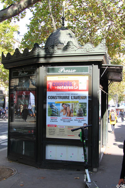 Presse kiosk now disappearing from streets of Paris. Paris, France.