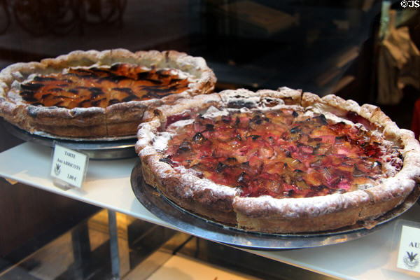 Apricot tarts at pastry shop. Paris, France.