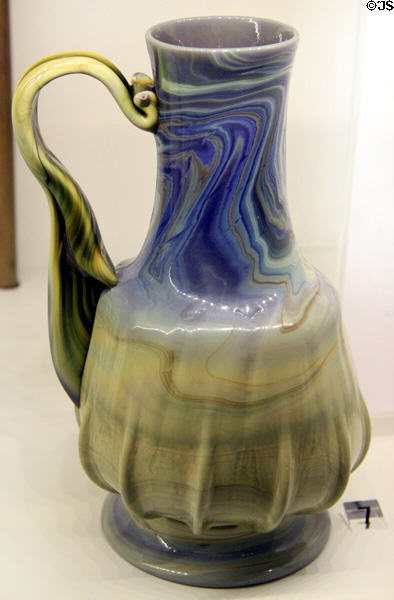 Venetian glass jug (16thC or later) at Museum of Decorative Arts. Paris, France.
