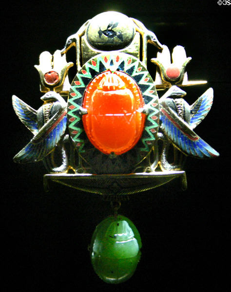 Egyptian revival brooch (1878) by Émile Philippe (shown Paris Expo 1878) at Museum of Decorative Arts. Paris, France.