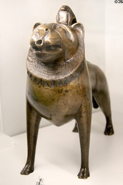 Bronze lion aquamanile (end 12thC) from Lower Saxony at Museum of Decorative Arts. Paris, France.