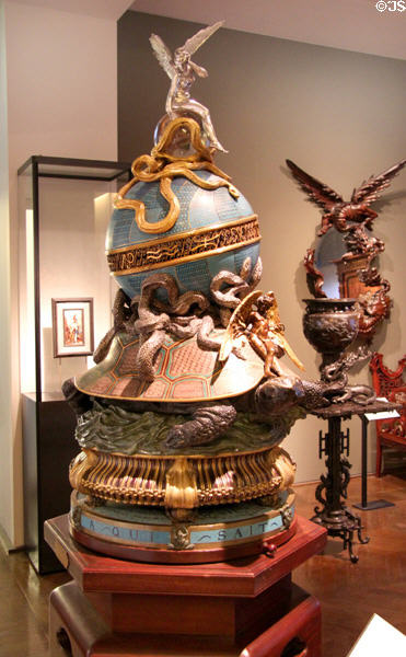 "Fortune" crowning the Universe Concept model for monument or fountain (1908) by artist James Tissot at Museum of Decorative Arts. Paris, France.