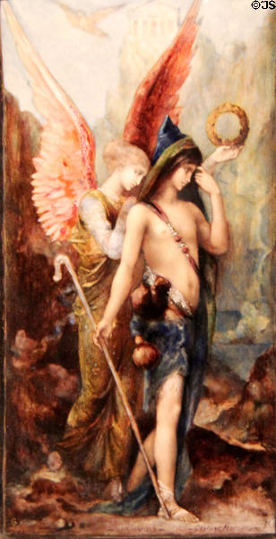 The Voice enamelled on copper painting (1889) by Paul Grandhomme & Alfred Garnier after Gustave Moreau (shown Paris Expo 1889) at Museum of Decorative Arts. Paris, France.
