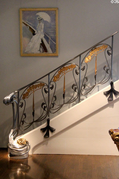 Honesty banister railing (1903-4) by Louis Majorelle of Nancy, creation at Museum of Decorative Arts. Paris, France.