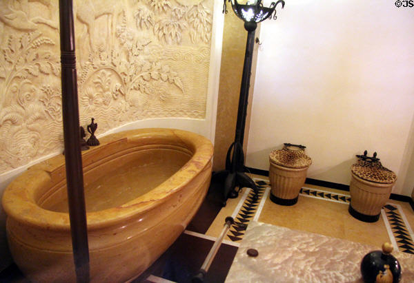 Jeanne Lanvin's bathroom tub (1925) by Armand Albert Rateau at Museum of Decorative Arts. Paris, France.