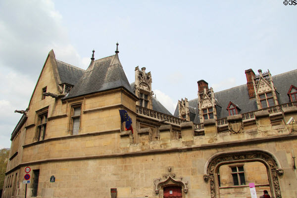 Roofline of Cluny Museum (former Abbey). Paris, France.