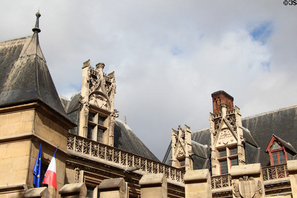 Roofline at Cluny Museum. Paris, France.
