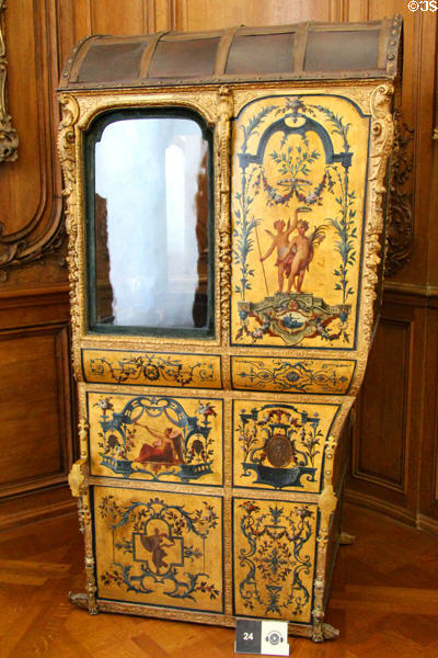 Sedan chair (c1700-15) at Petit Palace Museum. Paris, France.