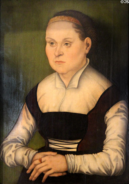 Portrait of Woman (early 1500s) by Hans Cranach, brother of Lucas, at Petit Palace Museum. Paris, France.