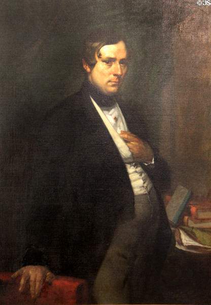 Portrait of a man (1840-5) by Jean-François Millet at Petit Palace Museum. Paris, France.