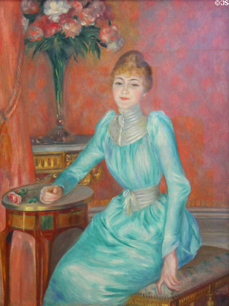 Madame de Bonnières painting (1889) by Pierre Auguste Renoir at Petit Palace Museum. Paris, France.