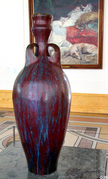 Ceramic vase by Pierre-Adrin Dalpayrat (shown Paris Expo 1900) at Petit Palace Museum. Paris, France.