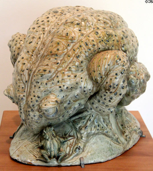 Toad & frog sculpture (1889-94) by Jean Carriès at Petit Palace Museum. Paris, France.
