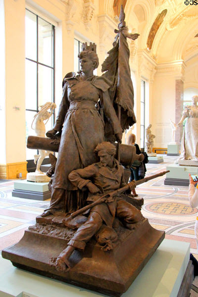 Defense of Paris in 1870 sculpture plaster model (1880) by Ernest Barrias at Petit Palace Museum. Paris, France.