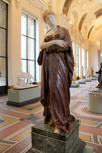 Thought marble sculpture (1902) by Denis Puech at Petit Palace Museum. Paris, France.