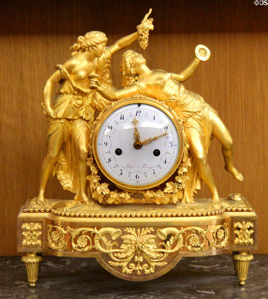 Bacchanal clock (3rd quarter 18thC) by Joseph Hilger of Paris at Petit Palace Museum. Paris, France.