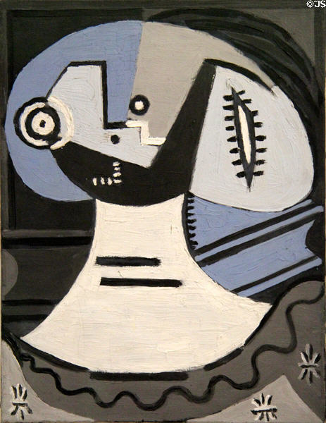 Woman with collar painting (1926) by Pablo Picasso at Picasso Museum. Paris, France.