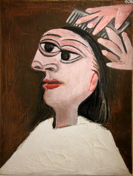 Hairdressing painting (1938) by Pablo Picasso at Picasso Museum. Paris, France.