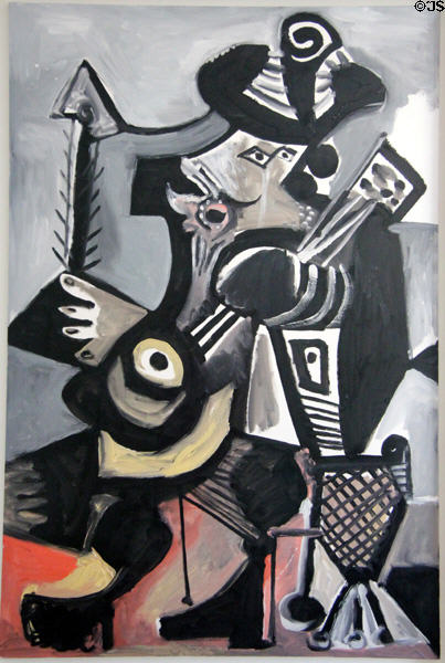 Musician painting (1972) by Pablo Picasso at Picasso Museum. Paris, France.