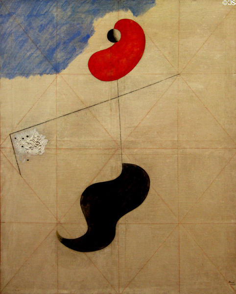 Le Catalan painting (1925) by Joan Miró at Georges Pompidou Center. Paris, France.