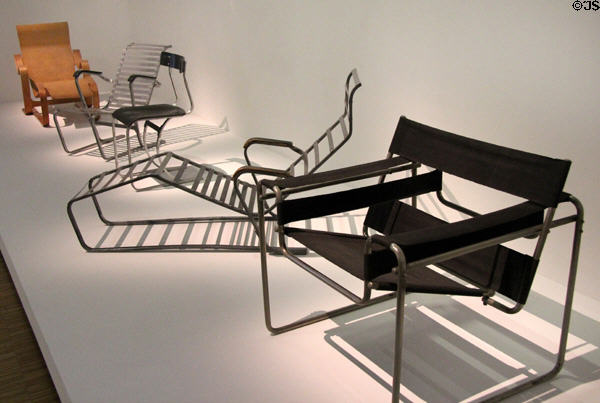 Chairs (1932-6) by Marcel Breuer at Georges Pompidou Center. Paris, France.