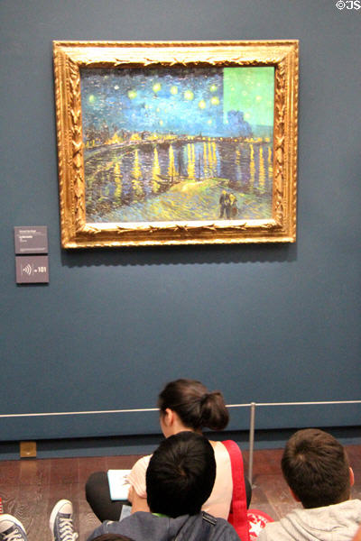 Students study van Gogh at Musée d'Orsay. Paris, France.