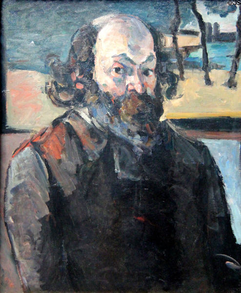 Self-portrait (c1875) by Paul Cézanne at Musée d'Orsay. Paris, France.