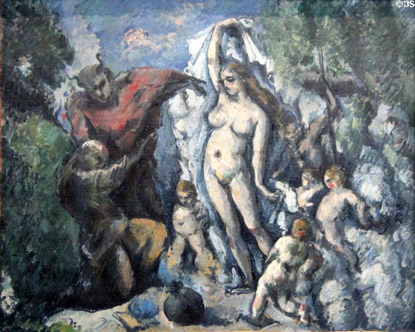 Temptation of St Anthony painting (c1877) by Paul Cézanne at Musée d'Orsay. Paris, France.