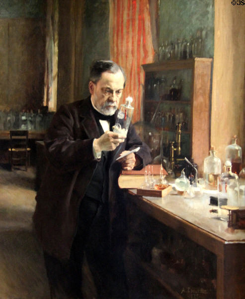 Louis Pasteur portrait (1885) by Albert Edelfelt at Musée d'Orsay. Paris, France.