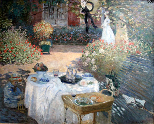 Le Déjeuner painting (c1873) by Claude Monet at Musée d'Orsay. Paris, France.
