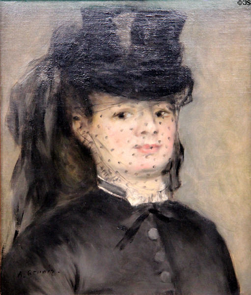 Madame Darras portrait (1868) by Auguste Renoir at Musée d'Orsay. Paris, France.