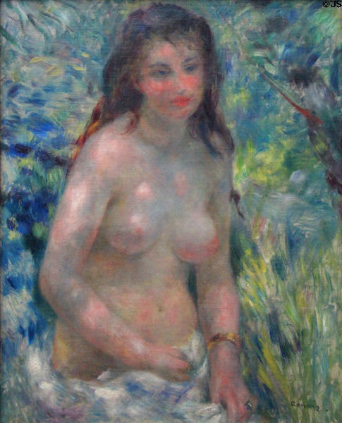 Study of Torso with sunlight effects painting (1875-6) by Auguste Renoir at Musée d'Orsay. Paris, France.