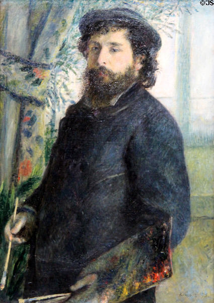 Claude Monet portrait (1875) by Auguste Renoir at Musée d'Orsay. Paris, France.