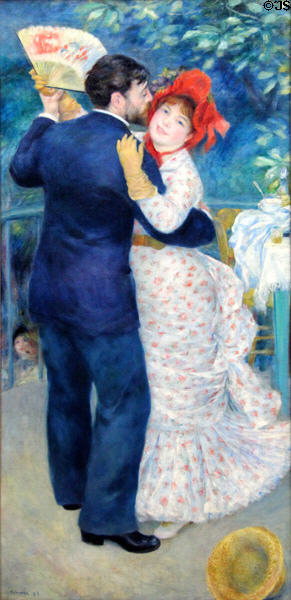 Danse à la campagne (country dance) painting (1883) by Auguste Renoir at Musée d'Orsay. Paris, France.