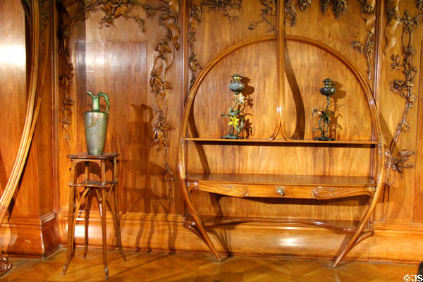 Dining room woodwork from Bénard Villa (1901) by Alexandre Charpentier at Musée d'Orsay. Paris, France.