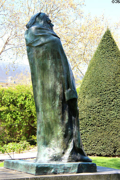 Balzac bronze sculpture (1898) by Auguste Rodin at Rodin Museum Garden. Paris, France.