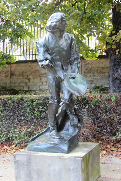 Spirit of Eternal Repose bronze monument to painter Pierre Puvis de Chavannes (1899-1902) by Auguste Rodin at Rodin Museum Garden. Paris, France.