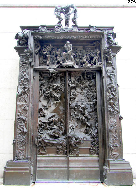 Gates of Hell bronze doors (1880-1917) by Auguste Rodin at Rodin Museum. Paris, France.