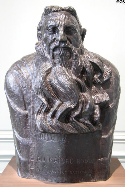 Bronze bust of Auguste Rodin (1910) by Antoine Bourdelle at Rodin Museum. Paris, France.
