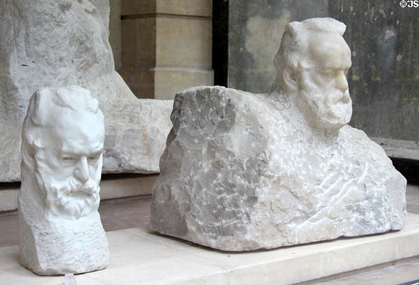 Victor Hugo marble head & bust (1899-1902) by Auguste Rodin at Rodin Museum. Paris, France.