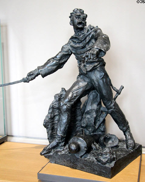 Général Margueritte (hero of war of 1870) bronze sculpture (c1884) by Auguste Rodin at Rodin Museum. Paris, France.