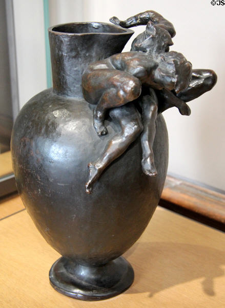 Bronze decorative vase (1890) by Auguste Rodin & Jules Desbois at Rodin Museum. Paris, France.