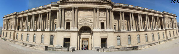 Panorama of Perrault's Colonnade of Louvre Palace. Paris, France.