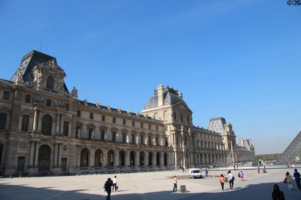 Denon Pavilion of Louvre Palace & Museum. Paris, France.