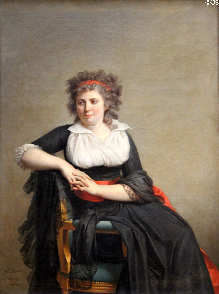 Portrait of La Marquise d'Orvilliers (1790) by Jacques-Louis David at Louvre Museum. Paris, France.