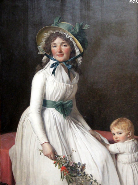 Portrait of Madame Seriziat (1795) by Jacques-Louis David at Louvre Museum. Paris, France.
