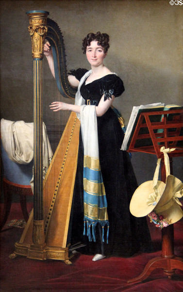 Portrait of Juliette Blais de Villeneuve (1824) by Jacques-Louis David at Louvre Museum. Paris, France.