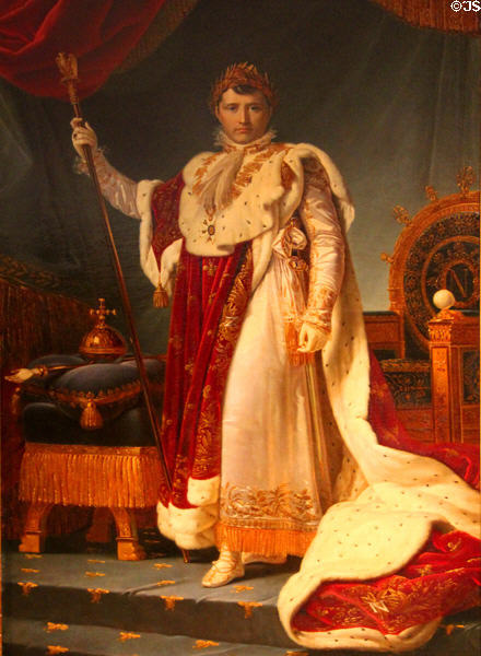 Emperor Napoleon I painting (1805) by François Gérard at Louvre Museum. Paris, France.