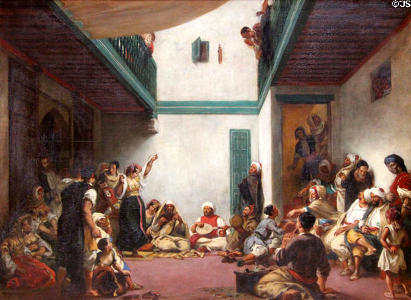 Jewish Wedding in Morocco painting (1839?) by Eugène Delacroix at Louvre Museum. Paris, France.
