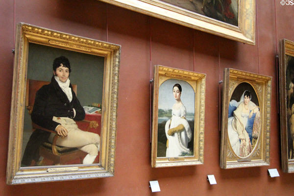 Portraits by Jean-Auguste-Dominique Ingres at Louvre Museum. Paris, France.